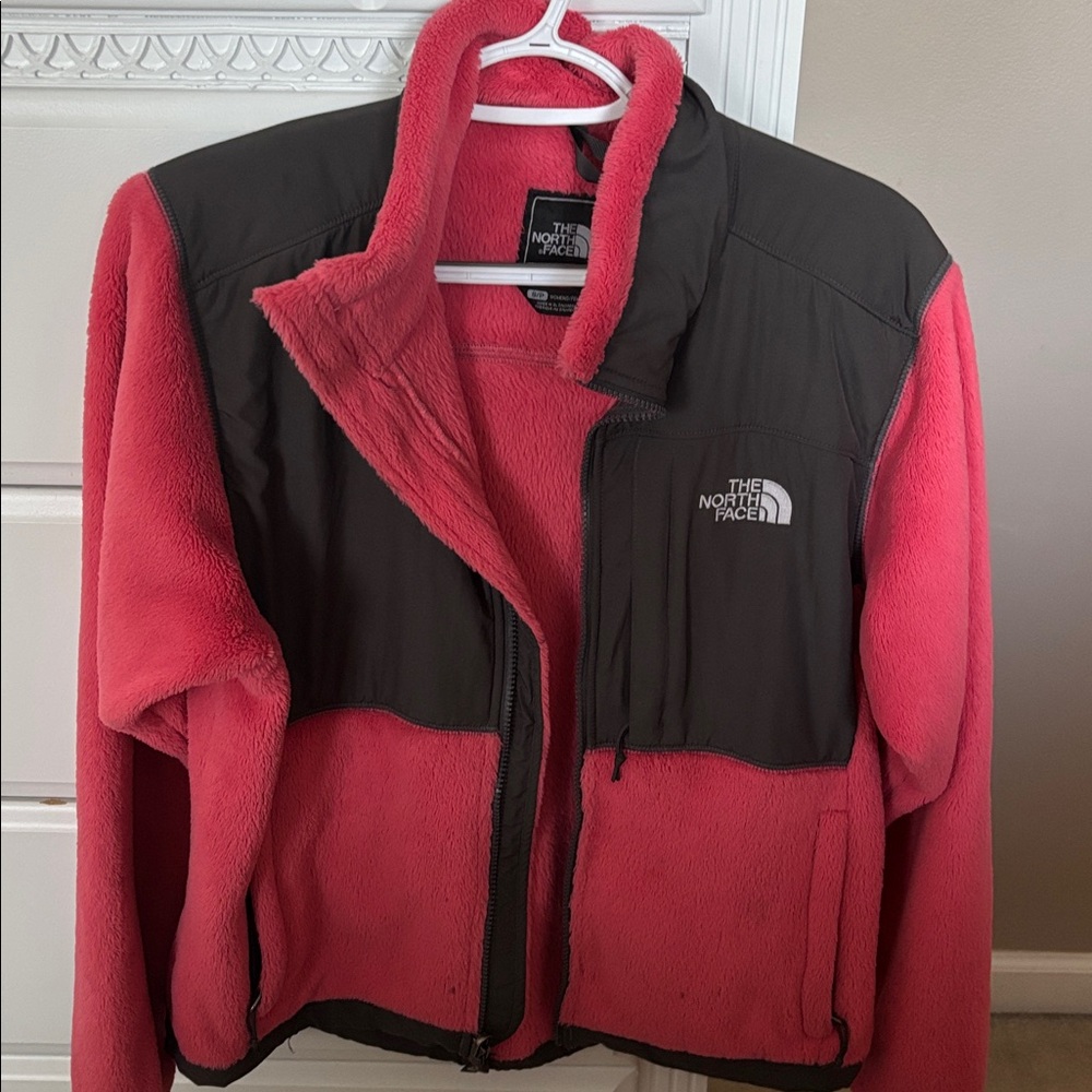 The North Face Black and Pink Fleece Jacket